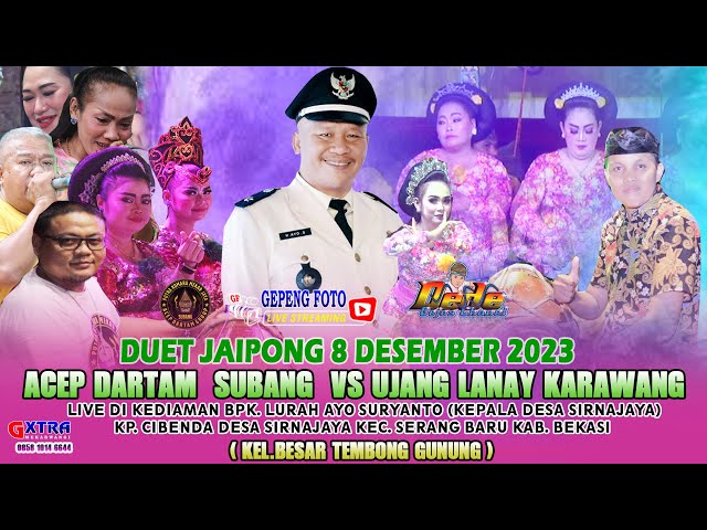 LIVE DUET JAIPONG   ACEP DARTAM DAN  UJANG LANAY ll  BPK. AYO SURYANTO (KEPALA DESA SIRNAJAYA ) class=