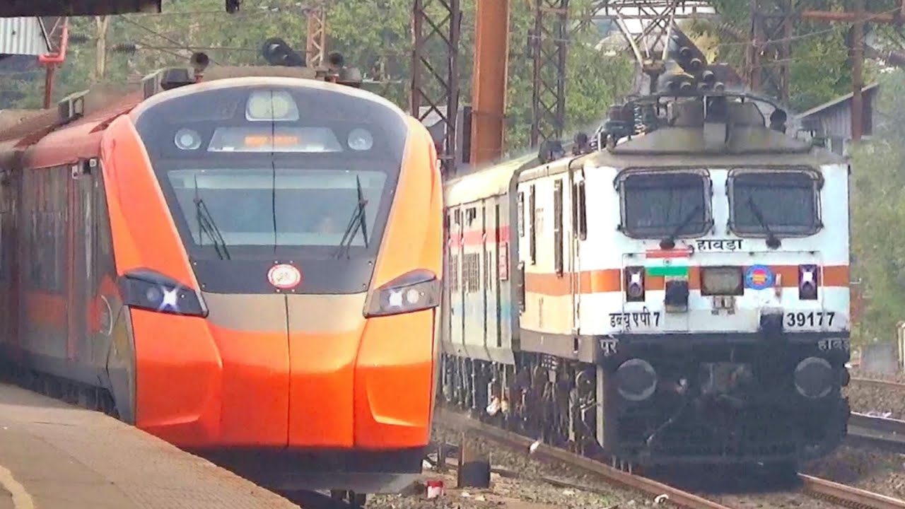 🔥 Fastest VANDE BHARAT SLEEPER Express Train Video | Different Types of Trains of Howrah Division