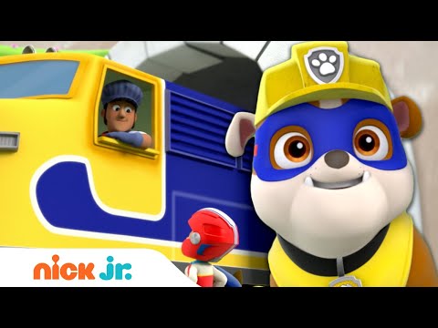 Rubble the Super Pup Rescues a Train! w/ PAW Patrol Chase, Zuma & Marshall | Rubble & Crew