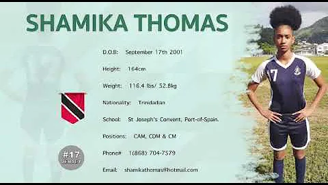 Shamika Thomas 2019 Football Highlights