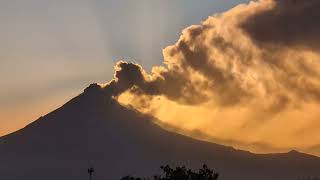The Sun Behind Popocatépetl