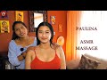 Paulina  camila  asmr face massage gentle whispering for sleep and relaxation head shoulder