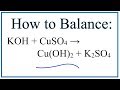 Balancing Chemical Equations and Ions