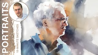#61 Fast Portrait Sketch (Watercolor Portrait Tutorial)