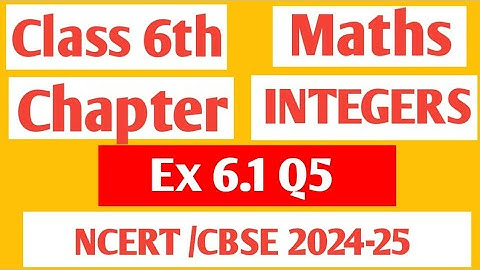 Class 6th Maths NCERT Chapter 6 Integers Ex 6.1 Q5