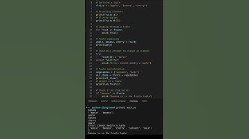 Immutable Tuple Collections in Python