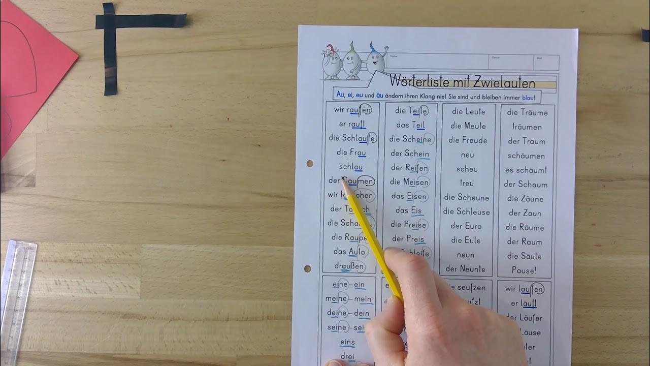 Wörter mit au im 3 Schritt - YouTube