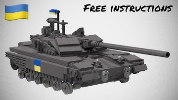LEGO T90 MS With Ukrainian Flags + Free Instructions [MOC]
