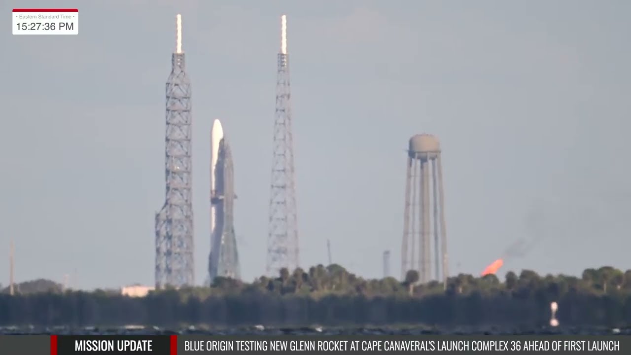 Blue Origin tests its New Glenn rocket on Cape Canaveral launch pad