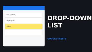 How to Make a Drop-Down List in Google Sheets
