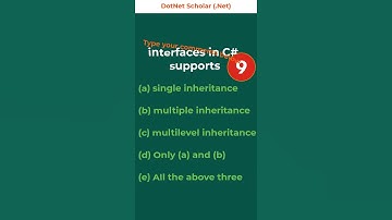 Multiple Choice Question - Q007 - Dotnet Scholar #Shorts #CSharp #Dotnet #developer #programmer