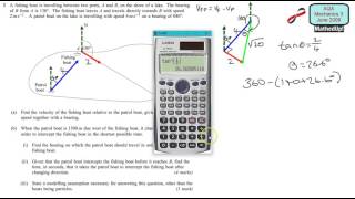 AQA Mechanics 3 M3 June 2009 Q3 - Relative velocity Edexcel M4