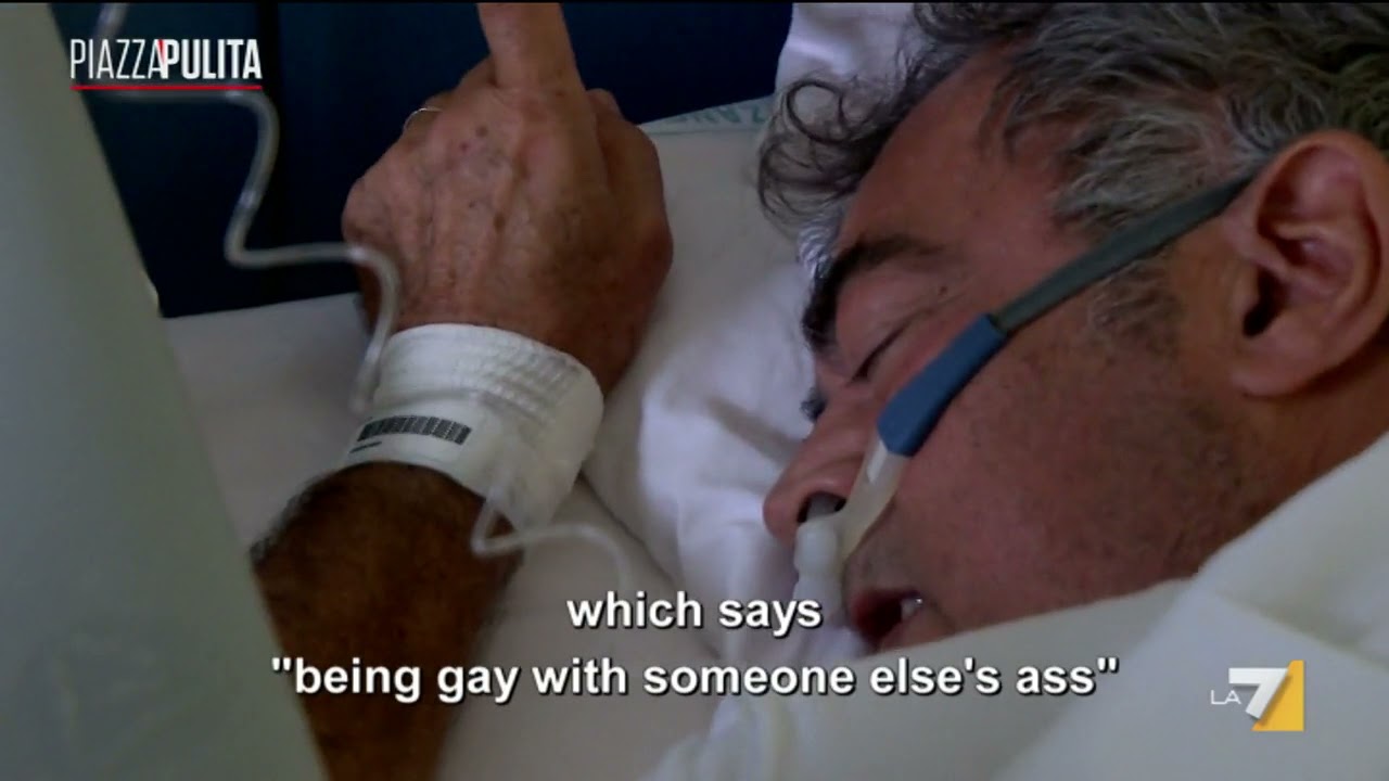 A no-vax patient with covid speaks from a sub intensive care unit in Italy