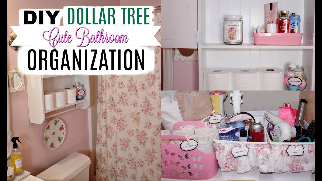 DIY DOLLAR TREE BATHROOM ORGANIZATION 🎀 TIDYING MARIE KONDO STYLE - YouTube