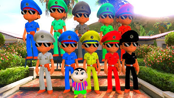 Colorful Little Singham Playing Hide and Seek With Shinchan | Little Singham Shinchan Gameplay