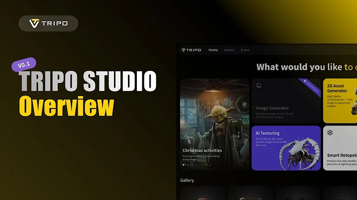 🎥 Tripo Studio Tutorial | Overview