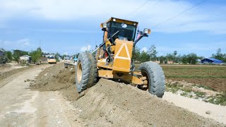 Amazing Heavy SANY STG190C 8S Motor Grader Spreading Soil for Subgrade Road Construction Technology