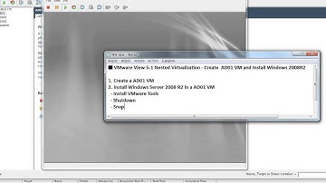 VMware View 5.1 Nested Virtualization - Create  AD01 VM and Install Windows 2008R2