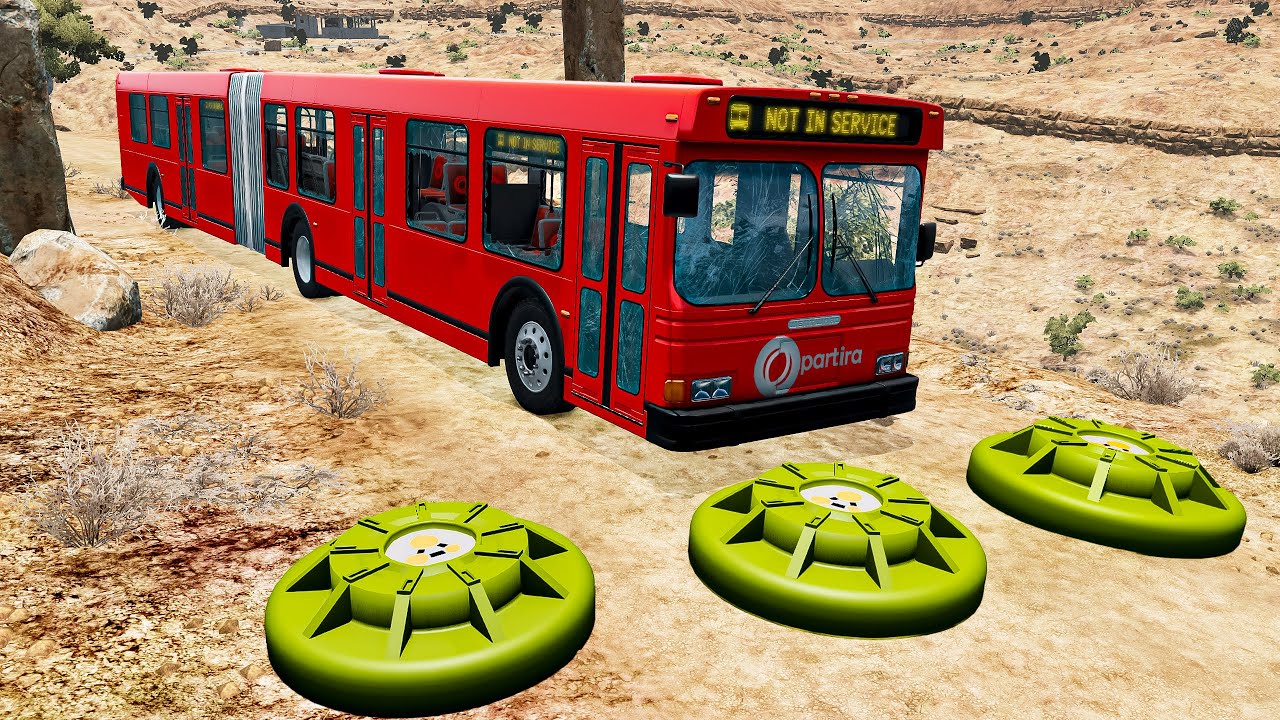 The Cars vs Contact Mines - Beamng drive | TornMetal