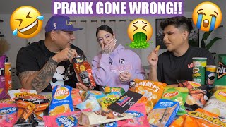 PRANK FAIL while trying EXOTIC snacks!!🤮 🤣