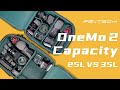 Pgytech onemo 2 backpack capacity 25l vs 35l