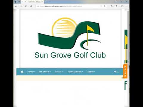 Sun Grove GC Portal Demo on Golf Genius