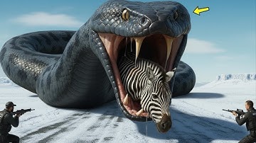 Heroic Rescue Squad Saves Innocent Zebra from Giant Black Python Attack