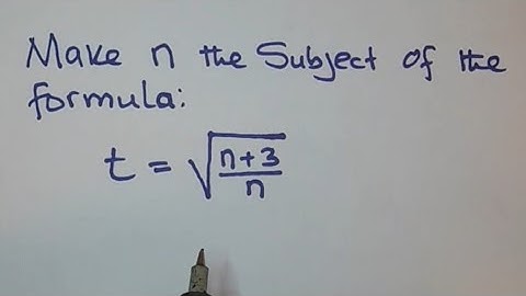 Make n the subject of the formula