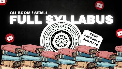 ||CU Syllabus|||Bcom Hons or General||Full Syllabus