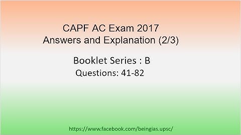 CAPF Exam: Paper 1 Answers and Explanation (2/3) l Climate change