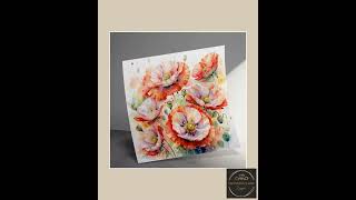 Colorful Poppies Watercolor Wall Art, Floral Botanical Print, Nature Inspired Artwork, Vibrant Fl...