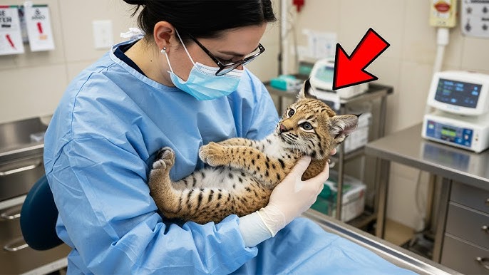 Bobcat Kitten Clings to the Vet Who Saved His Life, And Only Feels Safe in  Her Arms