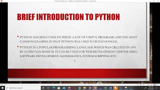 Intro to Python (Lesson 1)