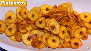 Platanitos Fritos Crujientes (Solo 3 Ingredientes) | Crispy Plantain Chips (Only 3 Ingredients)