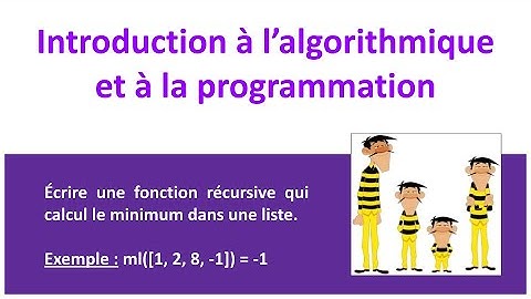 Récursivité #5 : Calculer le min dans une liste