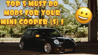 Top 5 MUST DO Mods For Your Mini Cooper S ! screenshot 5