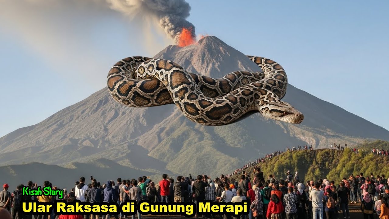 Jogja Geter! Ular Raksasa Muncul di Gunung Merapi Sebelum Erupsi Terjadi #KisahStory