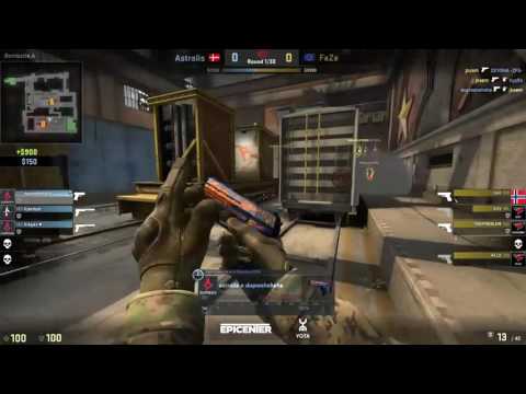 CS:GO Kjaerbye 1 vs 3 clutch  Astralis vs FaZe