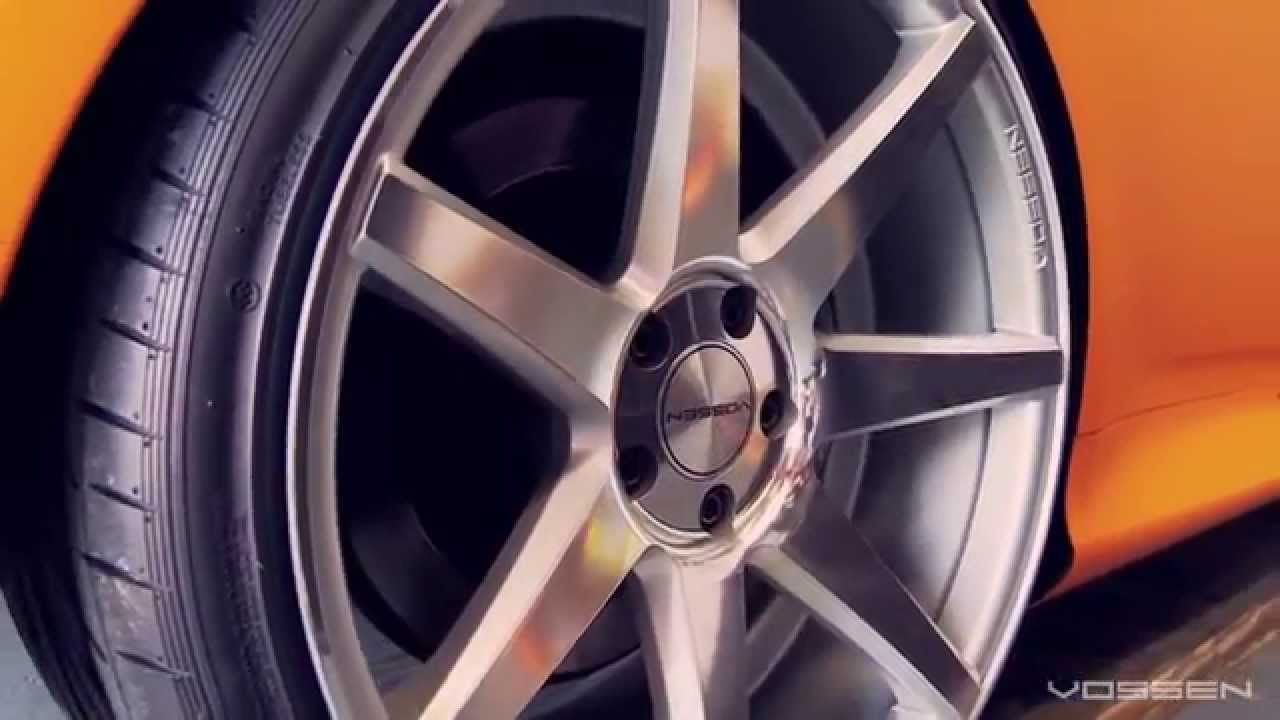 Matte Orange Infiniti G37s on 20 Vossen VVS CV7 Concave Wheels Rims ...