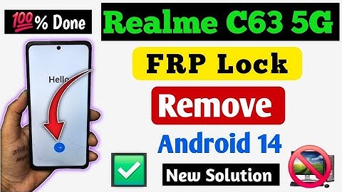 Realme C63 5G ( RMX3950 ) FRP Bypass Android 14 | Realme Rmx3950  Google Account Bypass Without PC