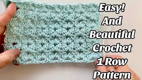 CROCHET PATTERN 1 ROW ONLY! Easy Step by step Tutorial for Blankets & More - US TERMS