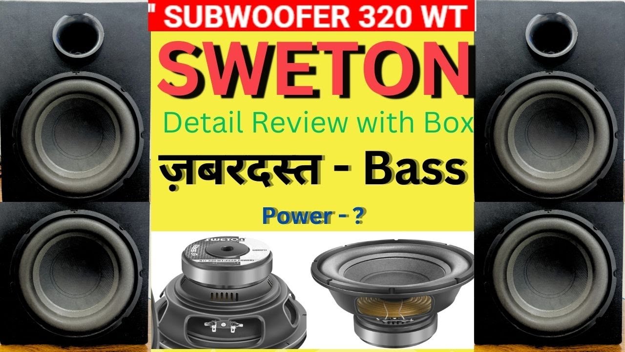 SWETON 10 Inch SUBWOOFER BASS TEST + SOUND TEST WITH SUBWOOFER BOX 