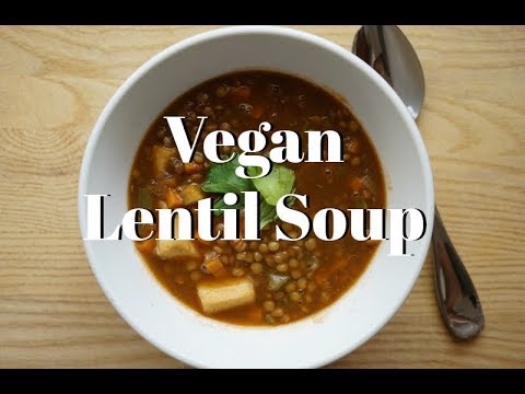 Lentil soup (vegan) neeno's essentials - YouTube
