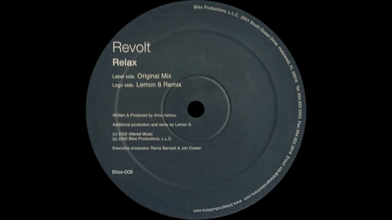Revolt ‎– Relax Lemon 8 Remix