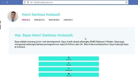 Cara membuat Website Portofolio lengkap dengan Project dan Sertifikat menggunakan HTML dan CSS