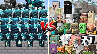 ALL MINECRAFT MOBS x1000 vs WARDEN CASTLE | Minecraft Mob Battle