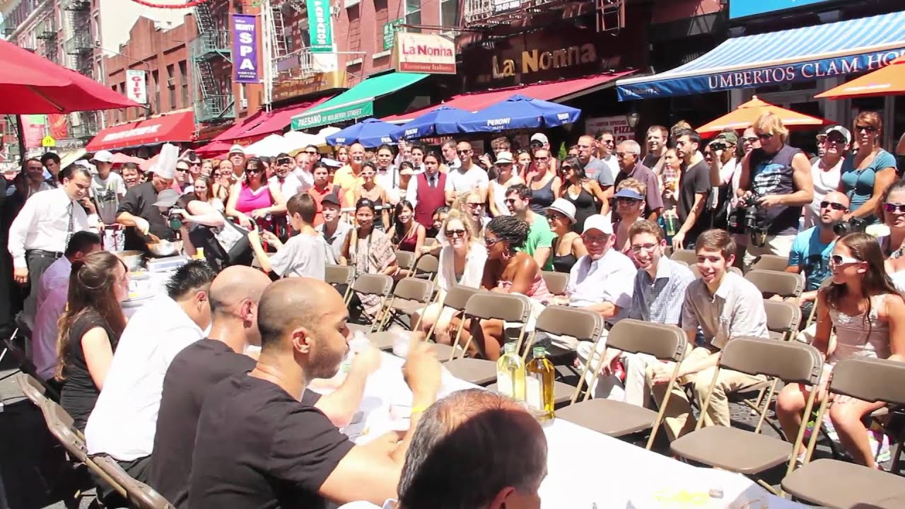 2012 Little Italy Pasta Eating Contest YouTube
