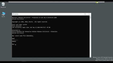 Oracle 19C Database installation on windows server 2019