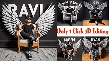 How To Create 3D Ai Wings Name Video Editing | Wings Name Video kaise banaye | Bing Image Creator