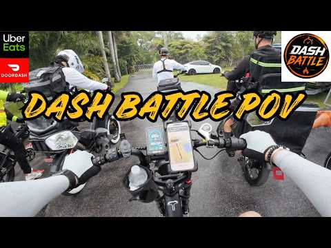 Dash Battle! POV footage Delivering Uber Eats & Doordash in Florida